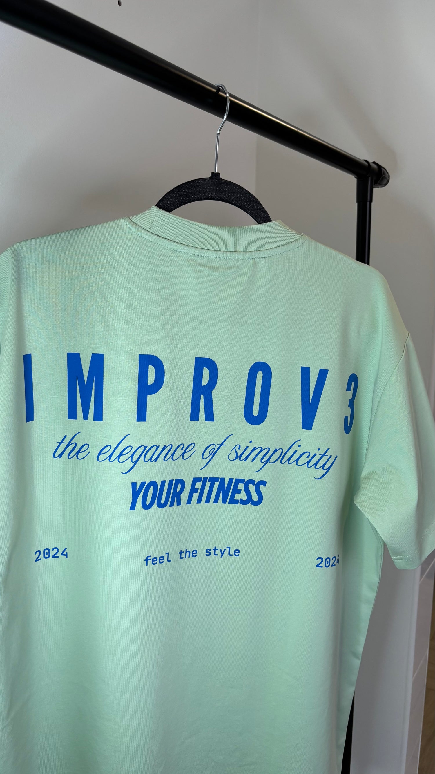 Camiseta Oversize Fit Verde agua