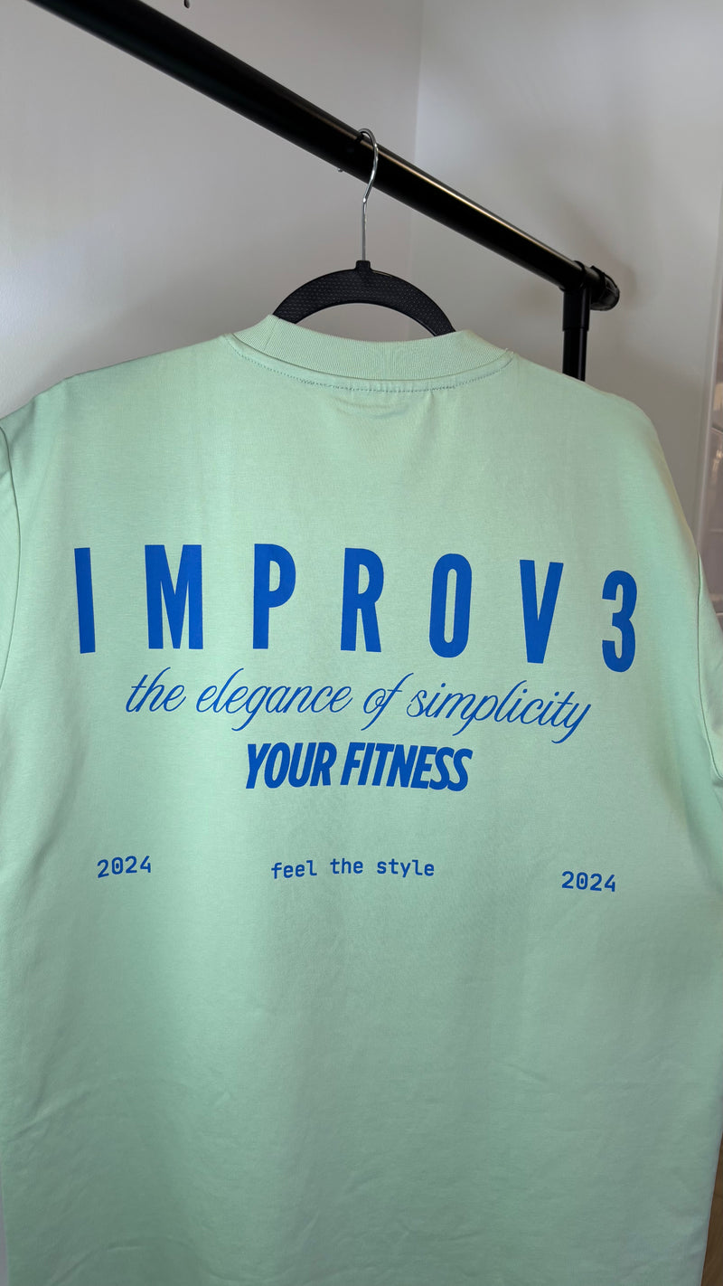 Camiseta Oversize Fit Verde agua